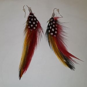 Multi-Color Fashionable Feather Earrings